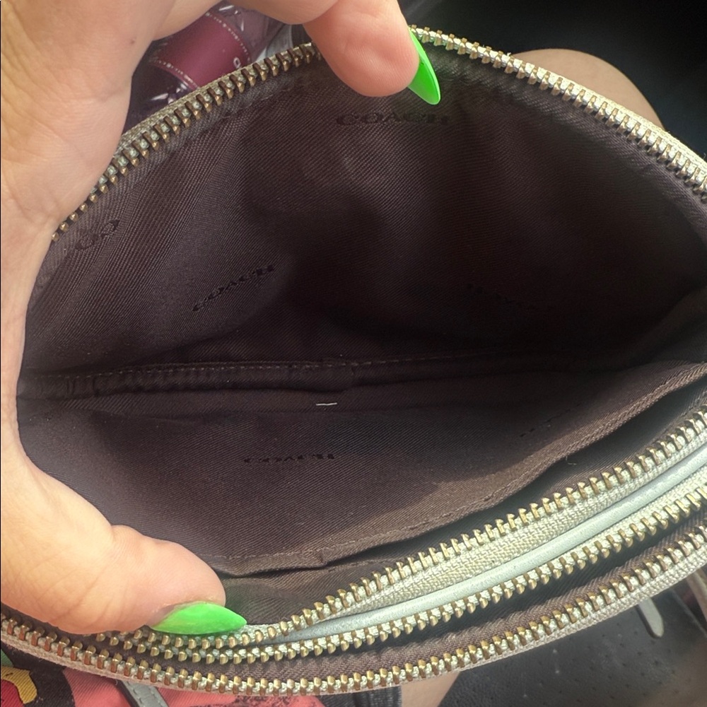 Coach Black and Gray Floral Crossbody Bag. - Picture 3 of 9